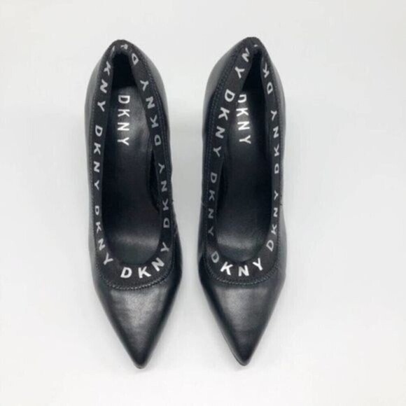 DKNY Katrina Black Pointed Toe Logo Heel  - Picture 4 of 8